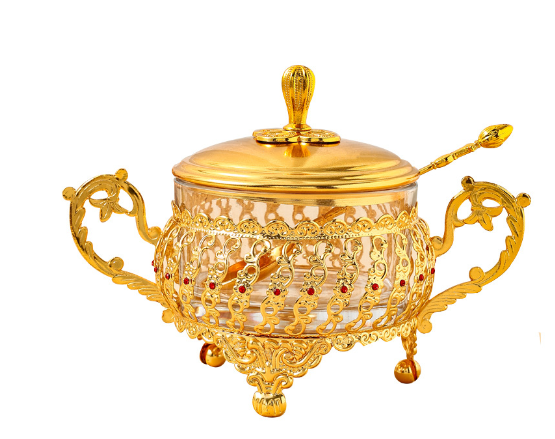 Elegant Gold Spice Jar