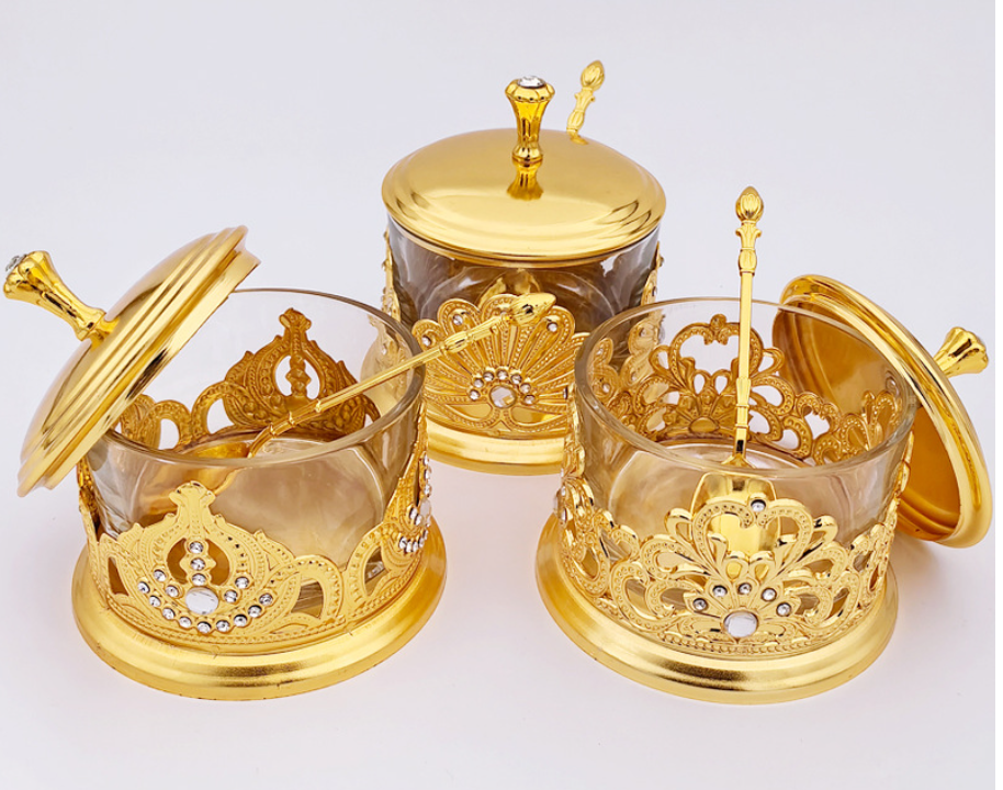 Glass Spice and Sugar Jar