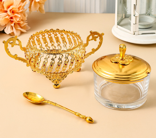 Elegant Gold Spice Jar