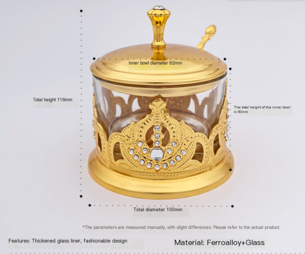 Glass Spice and Sugar Jar