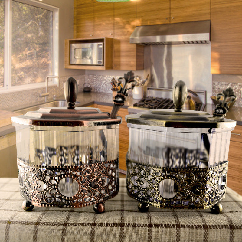 Glass Spice and Sugar Jar